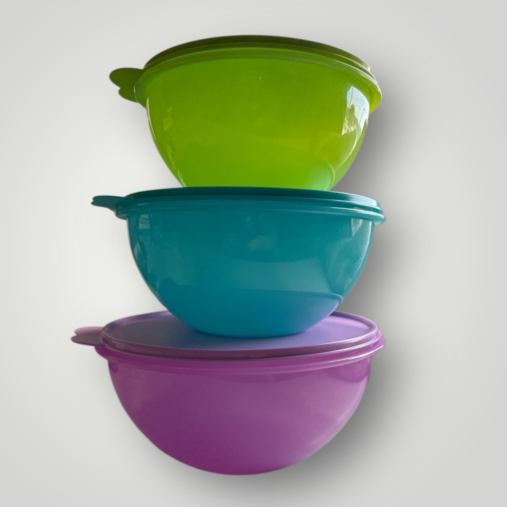NEW Tupperware Wonderlier 3 Piece Bowel Set with Seals